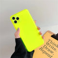 Transparent fluorescent TPU phone case for Apple iPhone 13 14 15, back cover in dark blue orange purple yellow rose light purple.