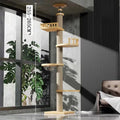 Tongtian Column solid pine cat climbing frame with space capsule cat nest and jumping board, no-punch removable, 7 styles