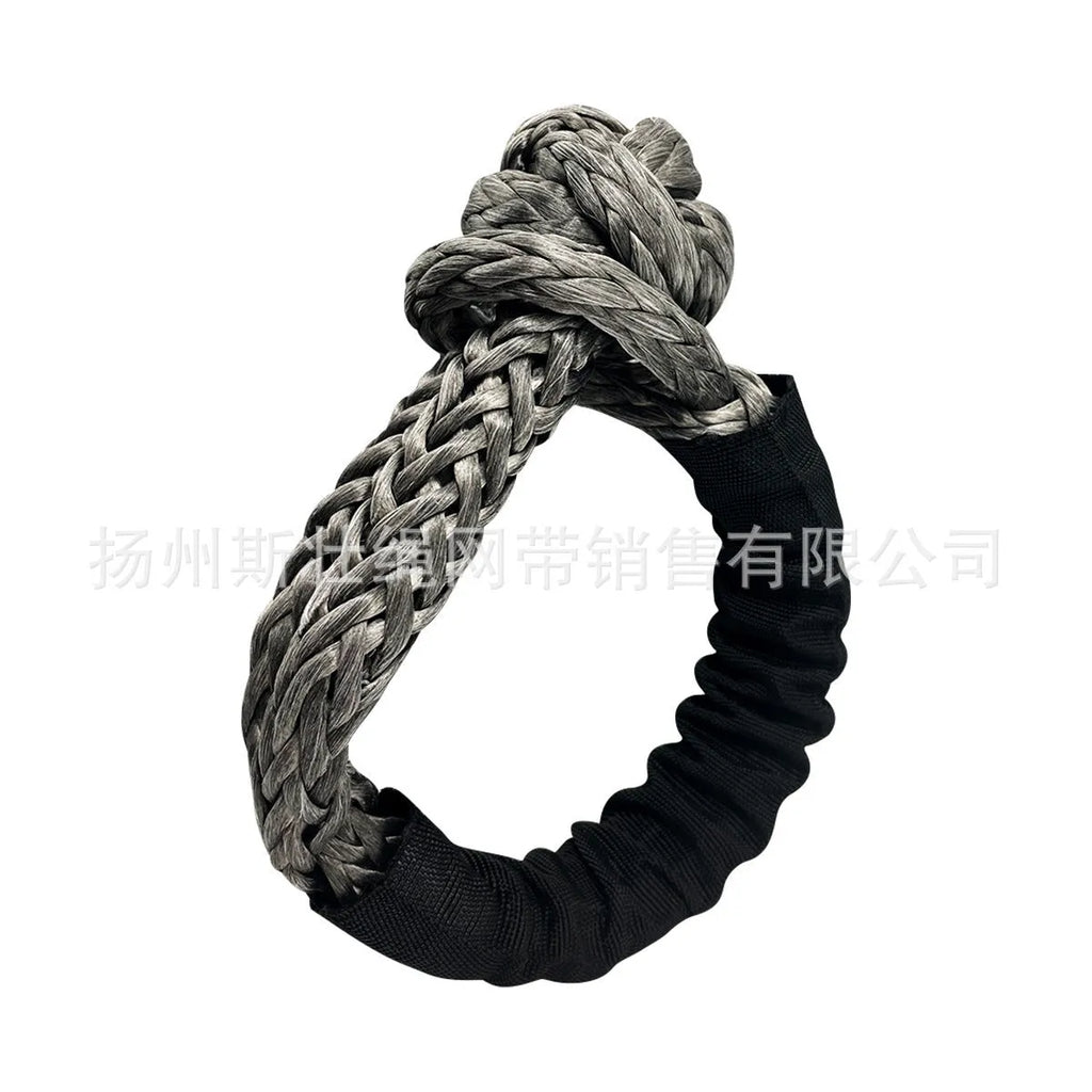 Polymer soft shackle trailer rope in various colours with 12mm diameter and 17-tonne load capacity