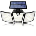Solar light outdoor multi head human body induction in garden with ABS housing and polycrystalline silicon panel