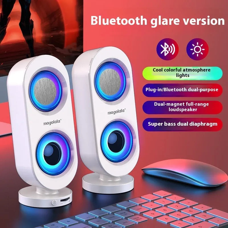 Computer desktop speaker subwoofer 2.2 channel with Bluetooth option in black colour