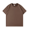 Cotton loose fit short sleeve t-shirt in solid colour with printed design