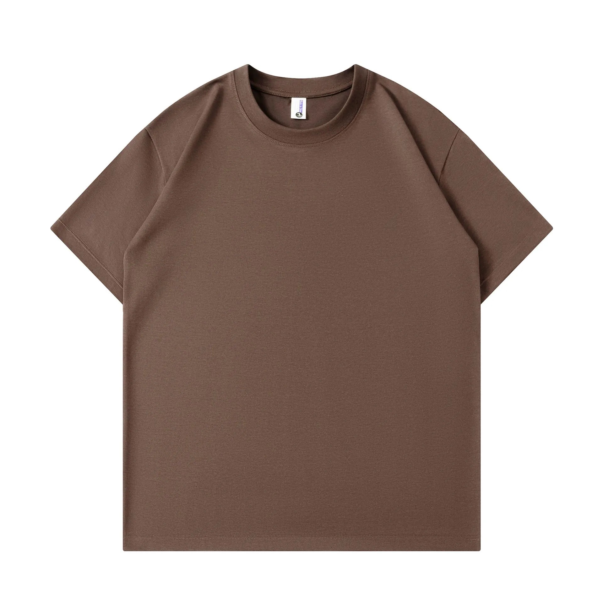 Cotton loose fit short sleeve t-shirt in solid colour with printed design