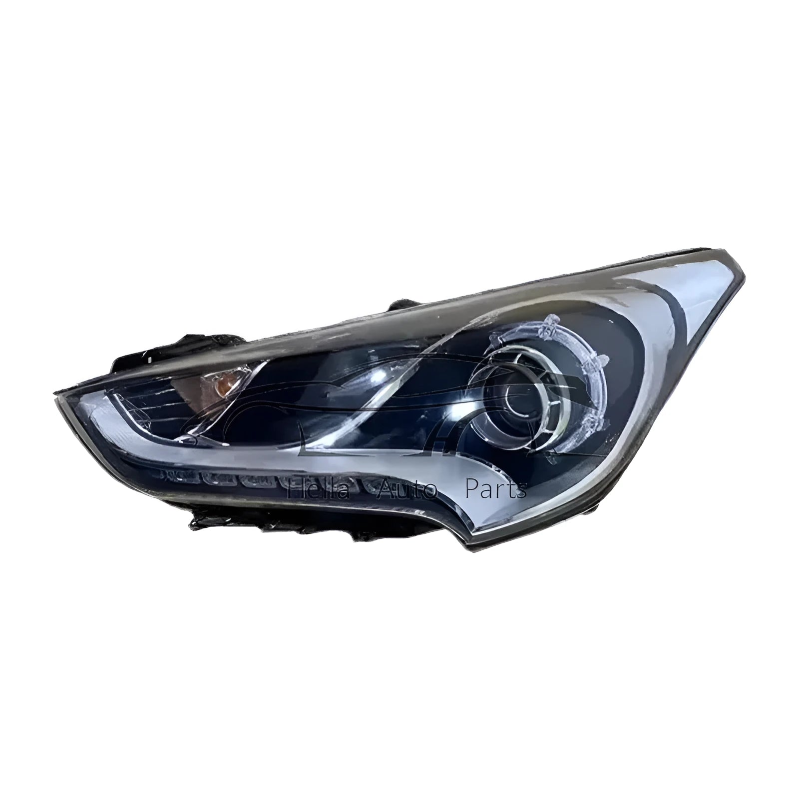 Black ABS plastic replacement headlight for Hyundai VELOSTER, model 92101-2V500