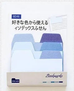 Gradient style memo pad with 60 self-adhesive sheets, 100mm x 80mm, in six colours