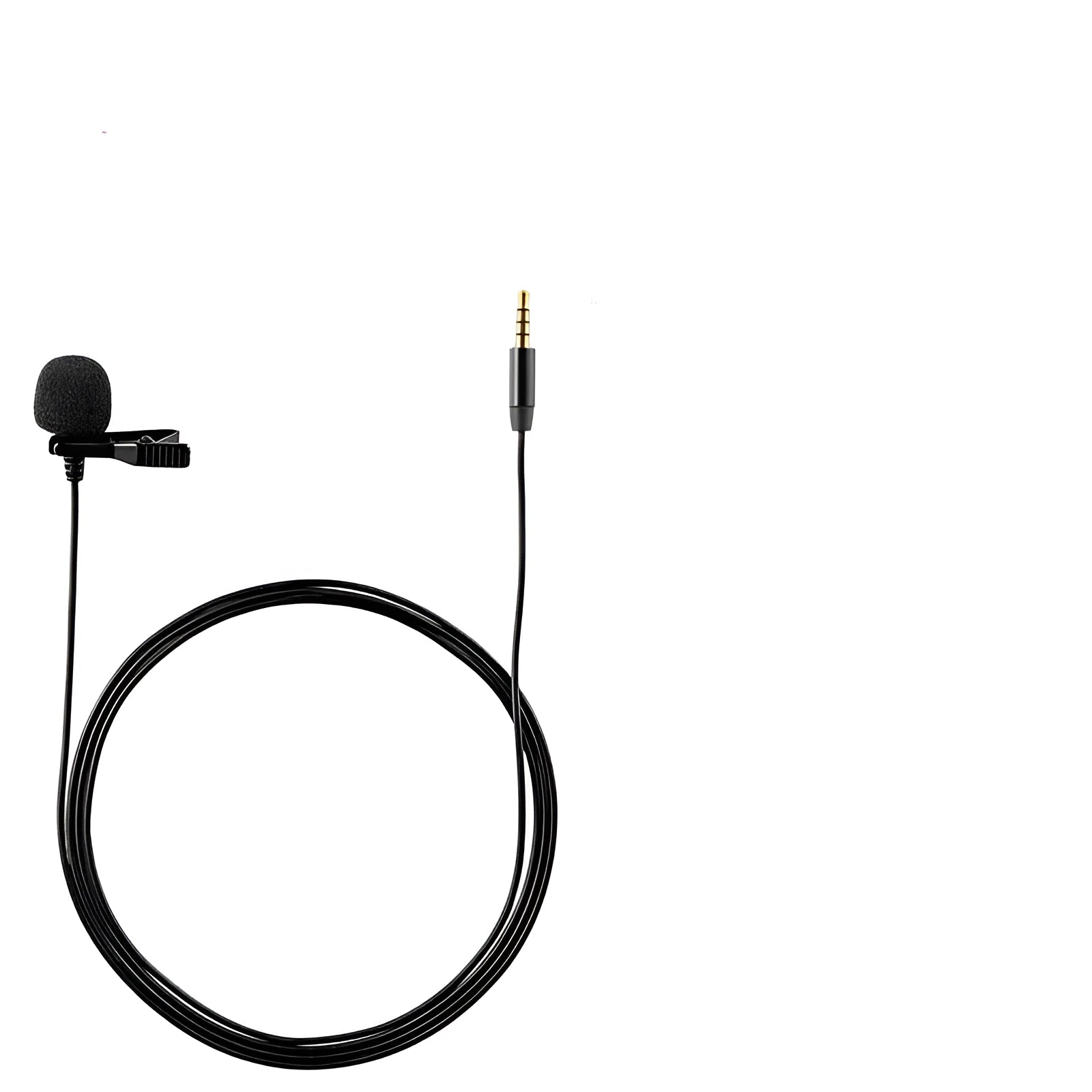 Lavalier wireless microphone with clip for clothing attachment