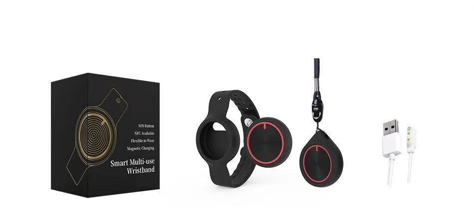 B10 Bluetooth positioning bracelet with indoor tracking and emergency call function on a wrist