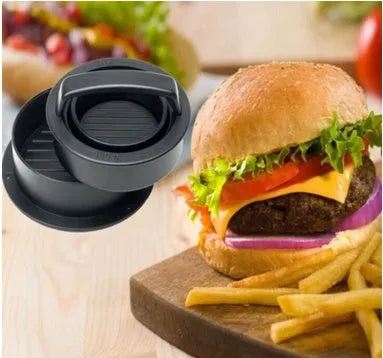 Combined meat press 12.5 x 12.5 x 6 cm food grade ABS burger maker with non-stick coating and removable mold base