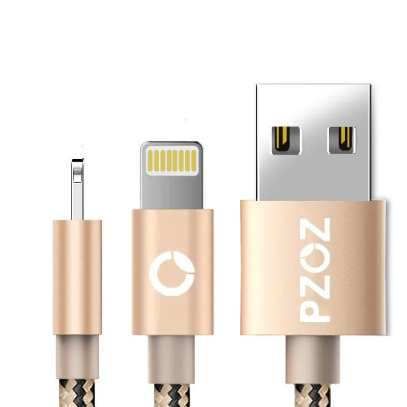 Apple MFI certified Lightning charging cable in grey or silver colour, 1 metre length