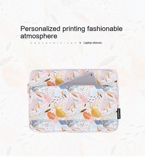 White PU leather waterproof laptop inner sleeve for 14 inch laptops