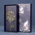 Twelve Constellations Series metal bookmark with brass hollowed-out zodiac design