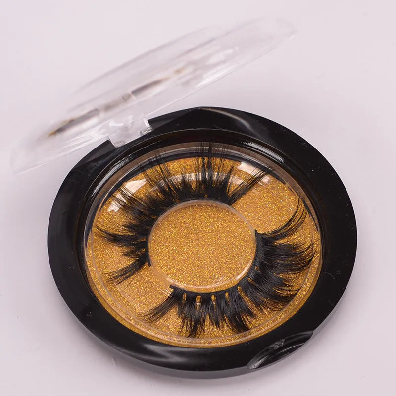 Affectionate brand 5D mink false eyelashes set with application brush and hair cap