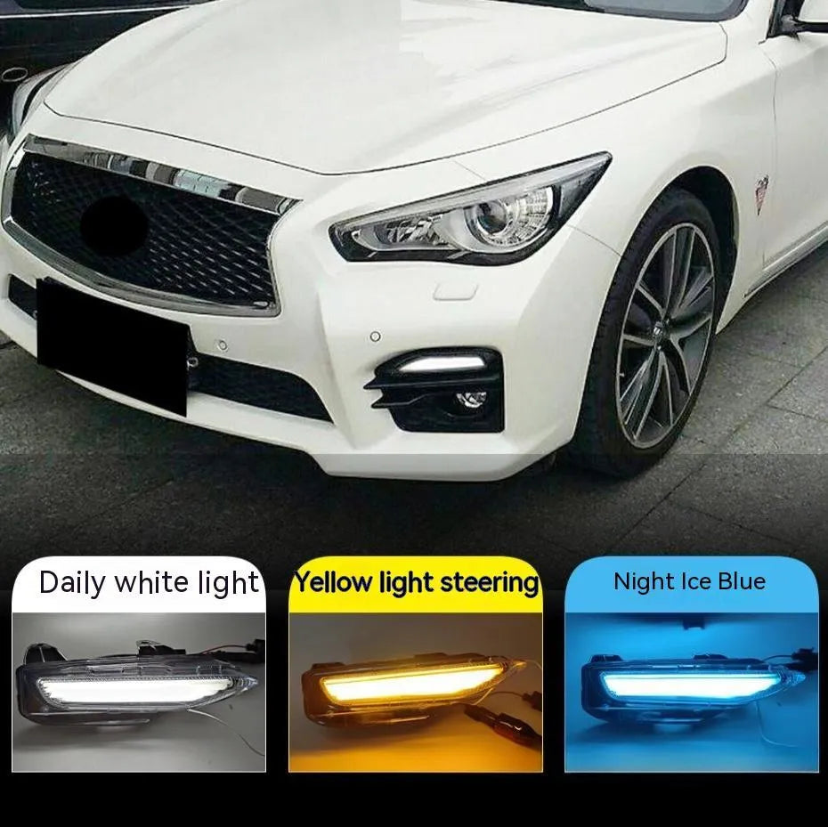 Infiniti Q50 front bumper LED daytime running and turn signal lamp unit