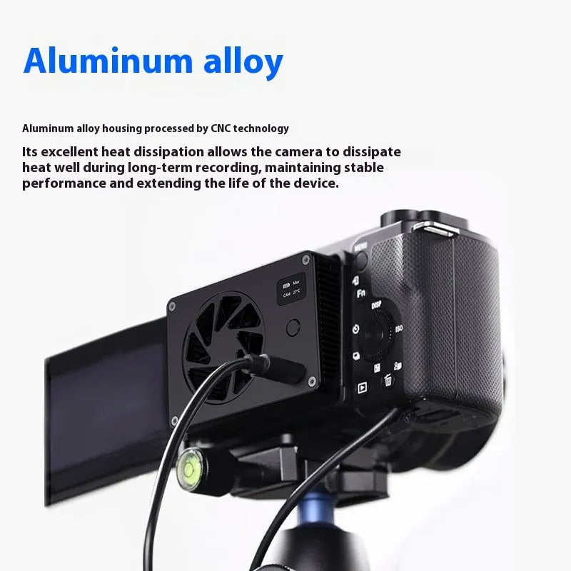 Black aluminium alloy computer radiator heatsink with integrated cooling fan