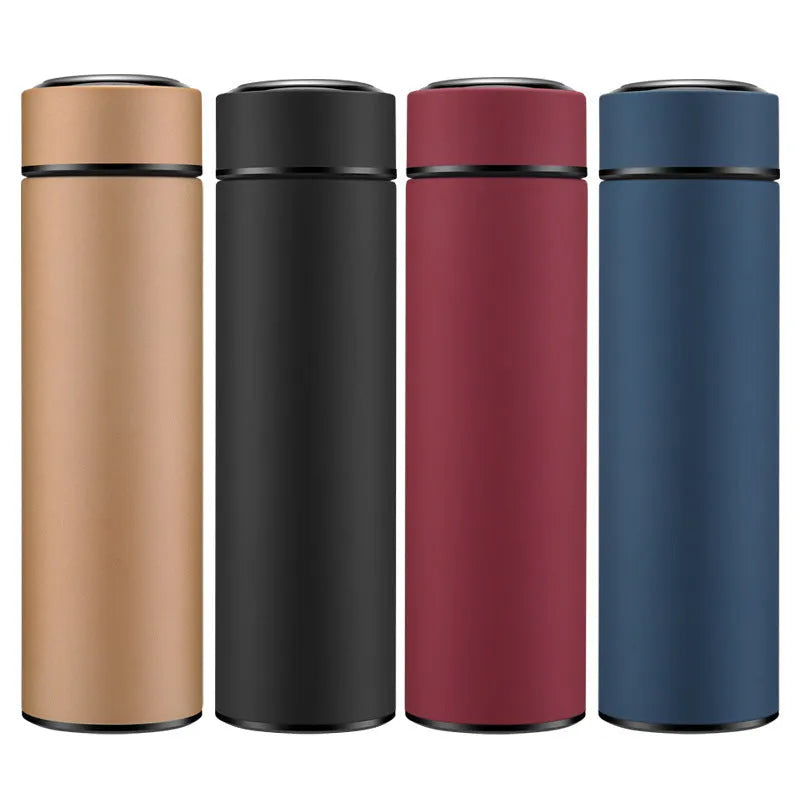 450ml stainless steel vacuum insulated water bottle in straight cup style with arrow mouth