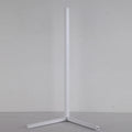 Nordic RGB corner floor lamp with aluminium shade, PVC body, 1.42m height, black stand, remote control