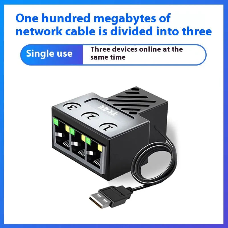 ZLR100 gigabit network hub with 2 ports for computer connection