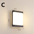 Waterproof outdoor wall light with PC lampshade, LED, 220V, 200x160mm, available in warm and white light
