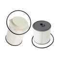 White diesel fuel filter kit for RAM 1500 to 5500 series trucks, showing filter housing and sealing ring.