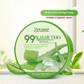 300g jar of 98% aloe vera gel for facial moisturising and acne control with spoon