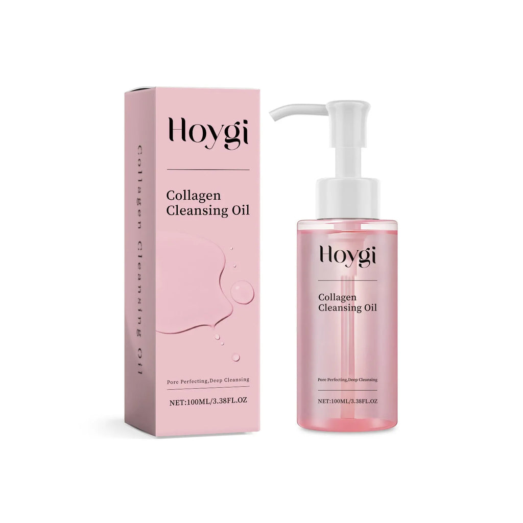 100ml collagen cleansing oil bottle with jojoba and grape seed oils for makeup removal