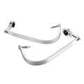 White aluminium alloy motorcycle hand guard anti-drop gauntlet side view