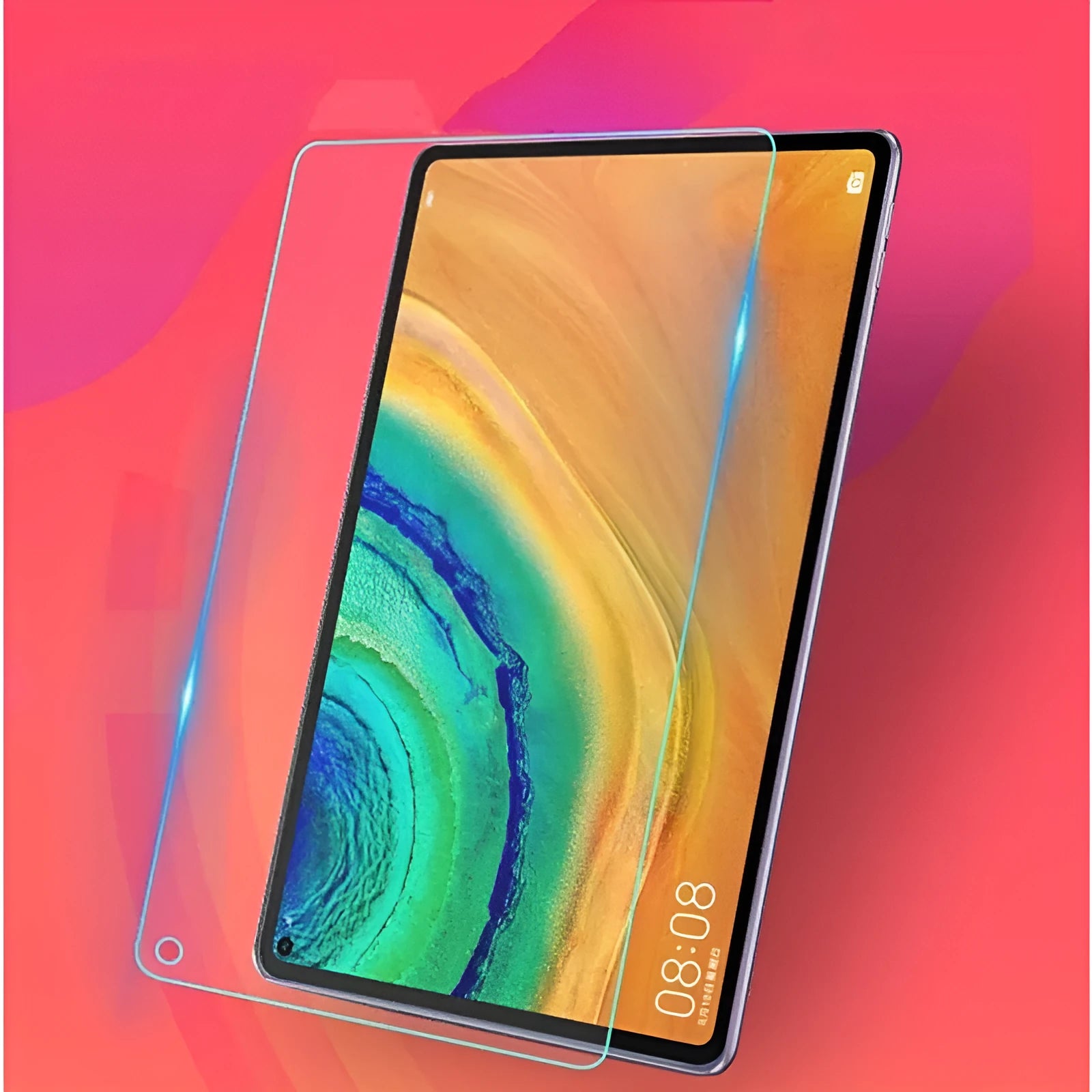 Clear tempered glass screen protector for Huawei MatePad Pro and MatePad tablets.