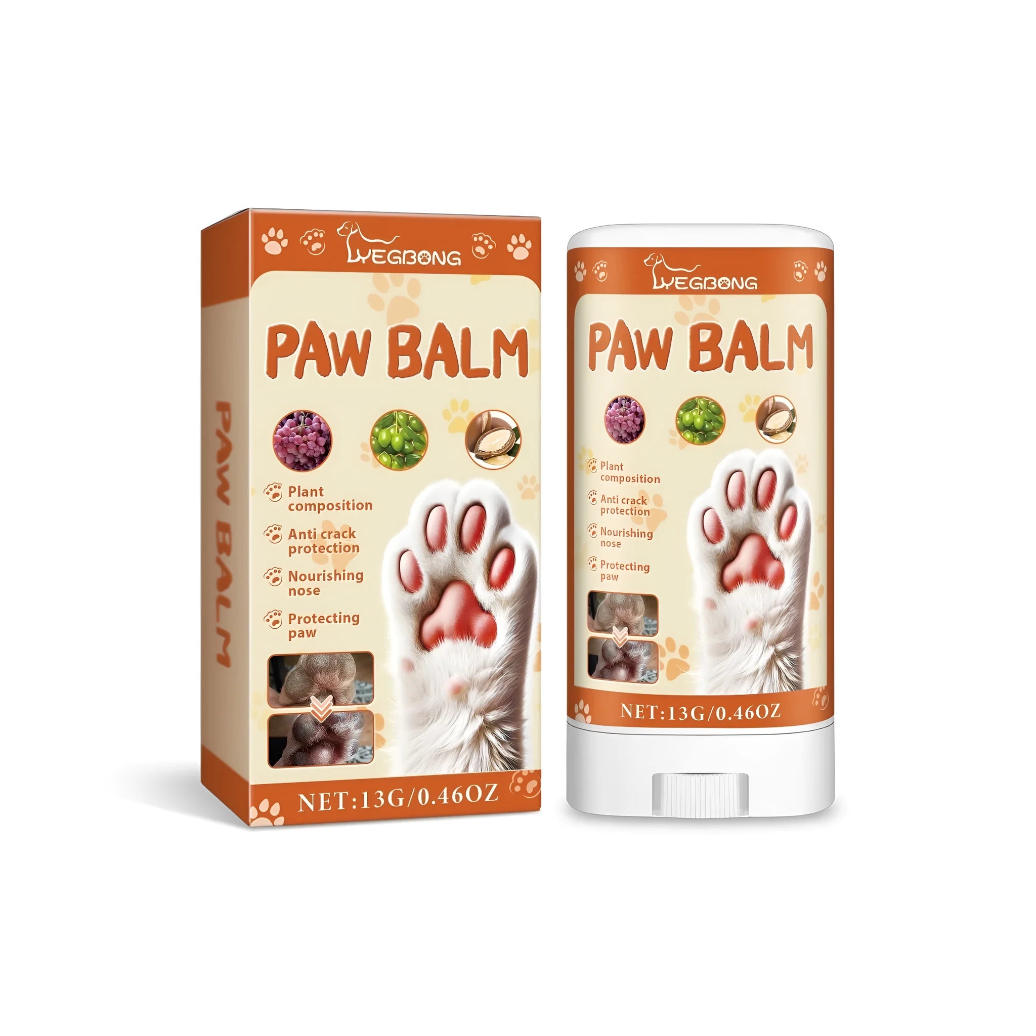 Small 13g tin of dog paw protection balm with shea butter and beeswax