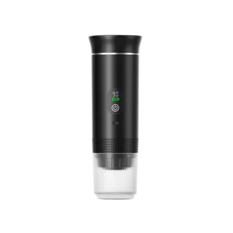 Portable electric capsule coffee machine with LCD display for car travel use