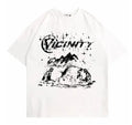 Men's hip hop graphic print t-shirt in retro design on polyester fabric