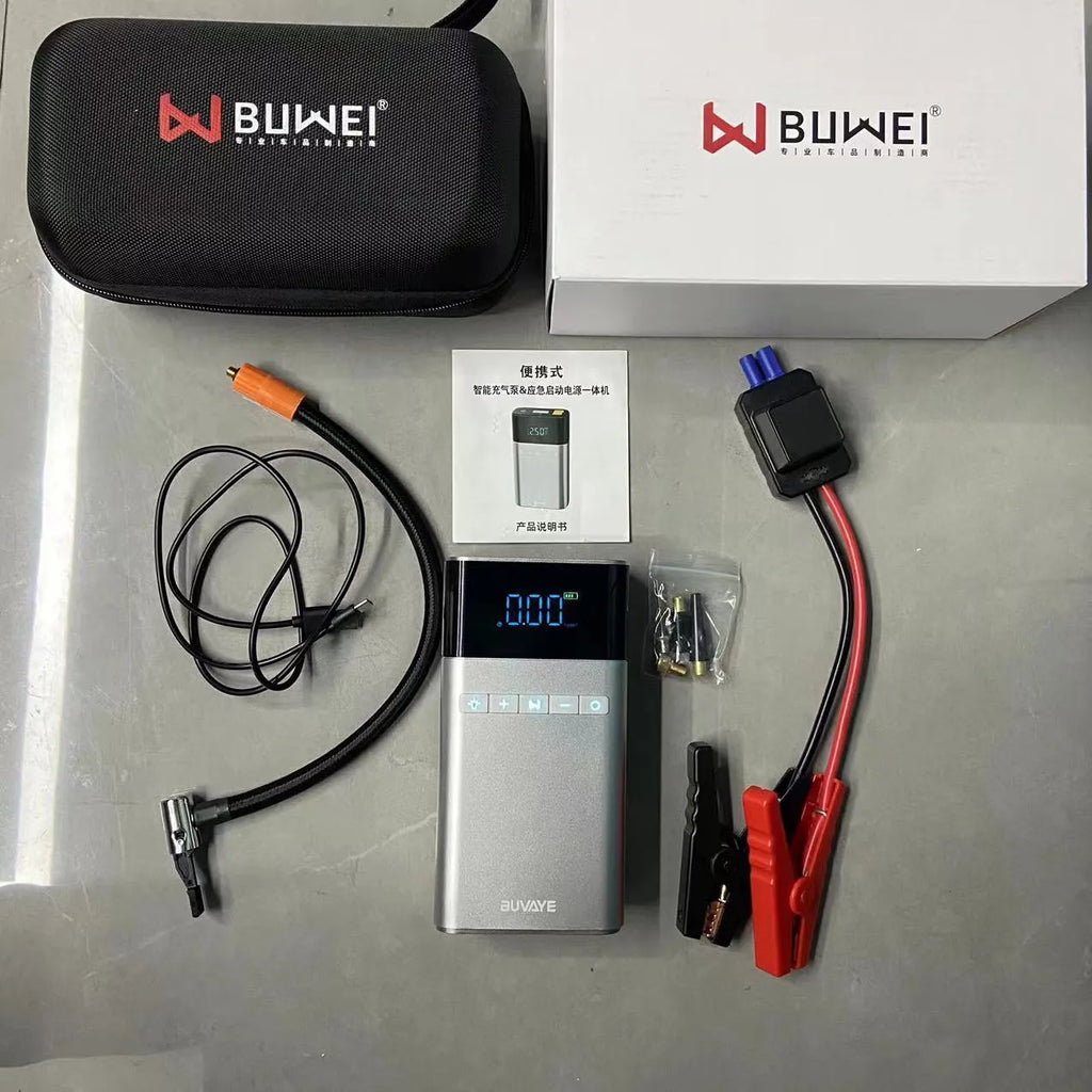 12400mah automobile emergency start power source with aluminium alloy shell and accessories