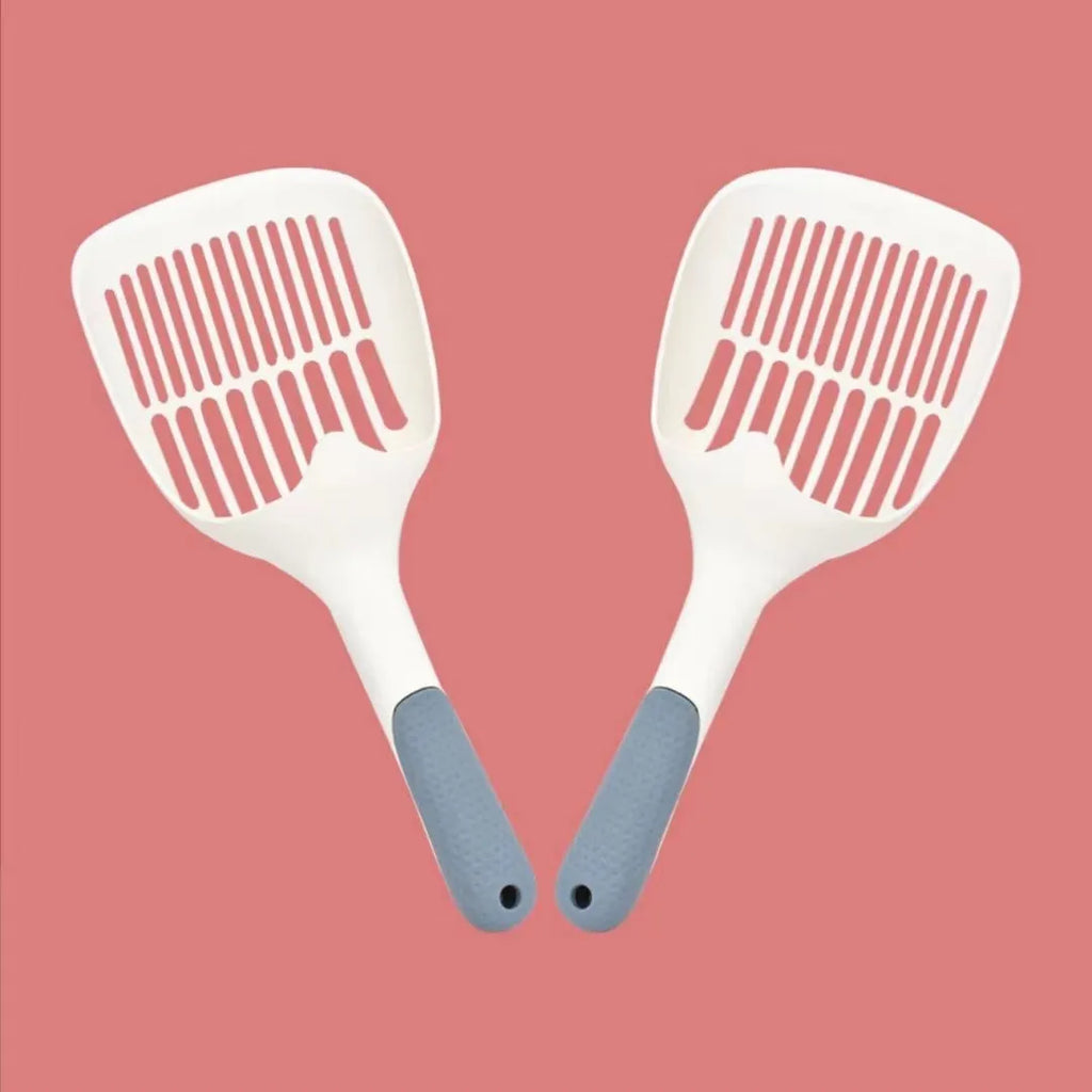 Large plastic cat litter shovel scoop with sieve holes for waste removal