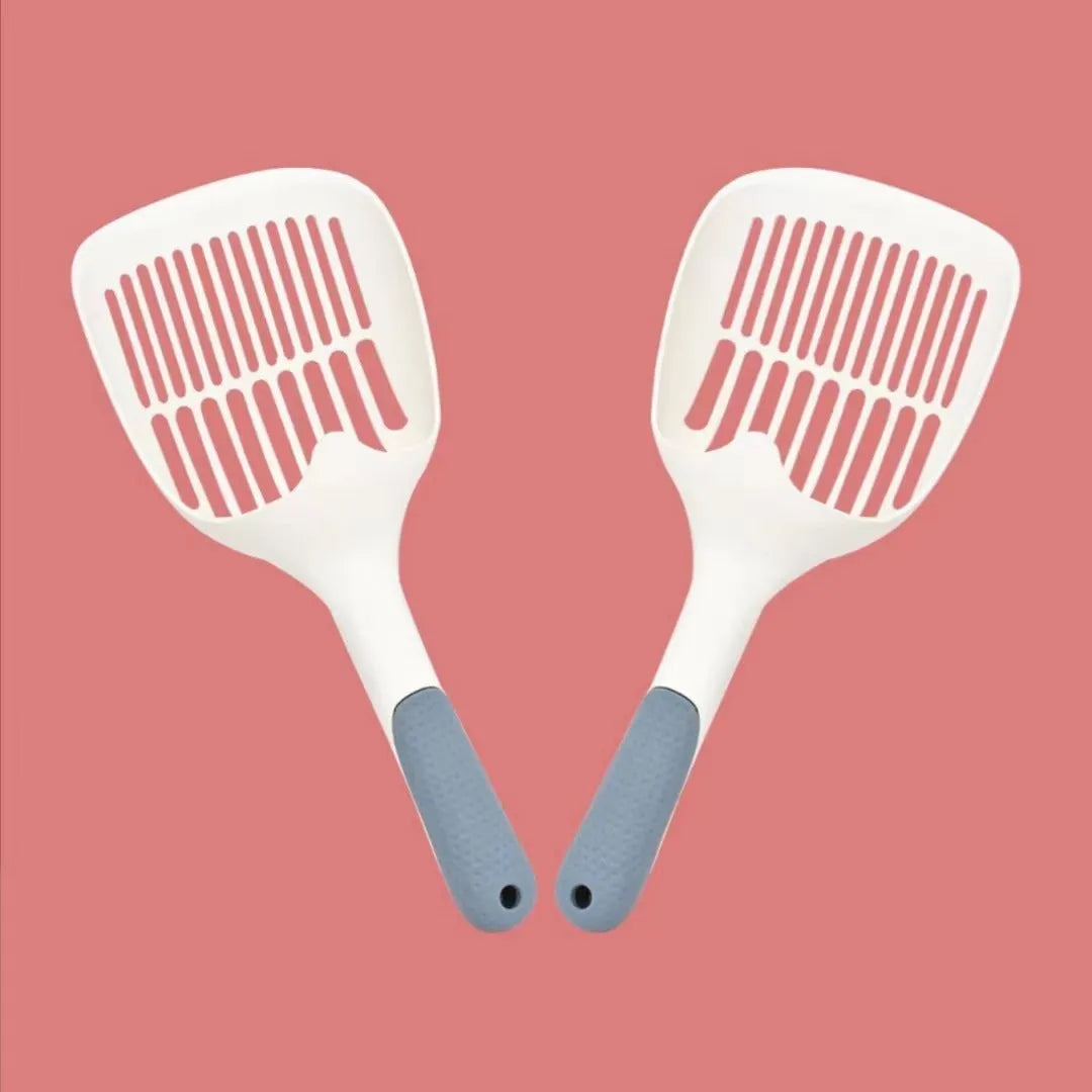 Large plastic cat litter shovel scoop with sieve holes for waste removal