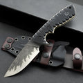 Black PR11 portable camping knife with 100mm blade and 88mm handle