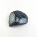 Smart RunK3 black carbon fibre pattern gear shift knob cover for car interior.