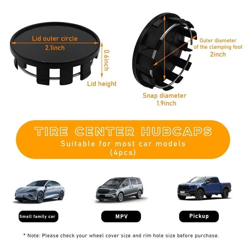 54mm black and silver plastic wheel caps for Japanese vehicle hub centre replacement