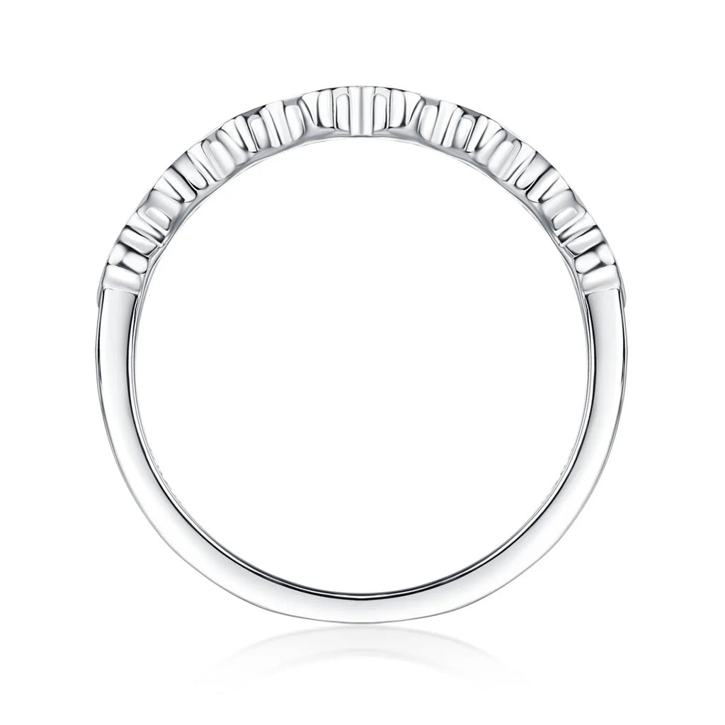 Moissanite wedding ring set S925 silver platinum-plated with GRA certificate gift box sizes 5-9