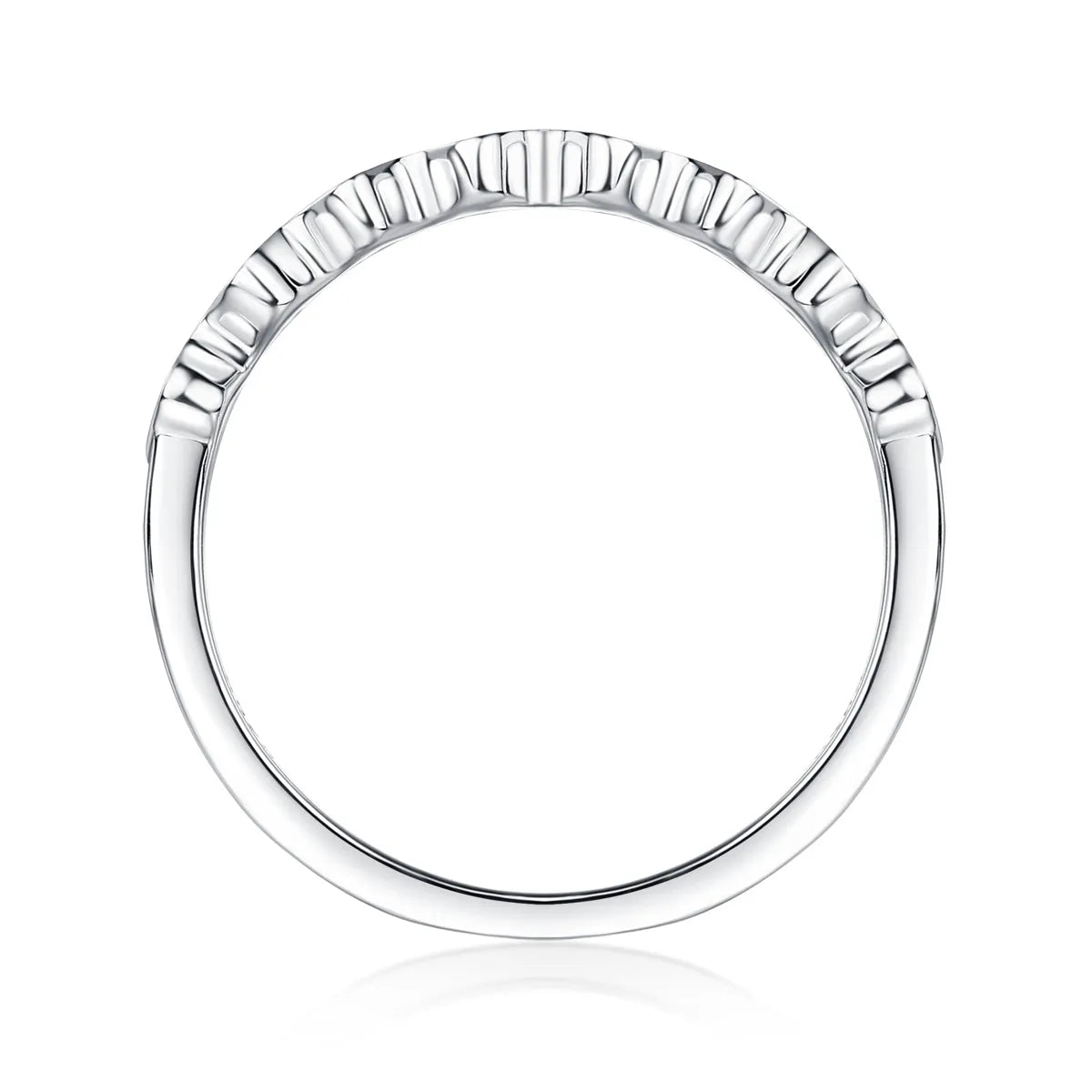 Moissanite wedding ring set S925 silver platinum-plated with GRA certificate gift box sizes 5-9