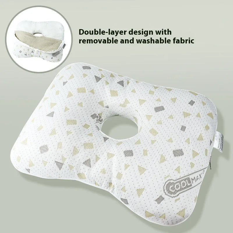Beauty salon single hole ear pillow in New Chinese style with a detachable cover.