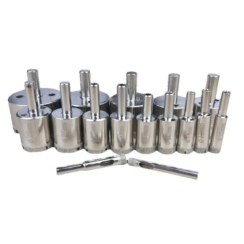 Electroplated tile and rock plate drill bit set in one-piece steel, Regular A02 A04 A20 options