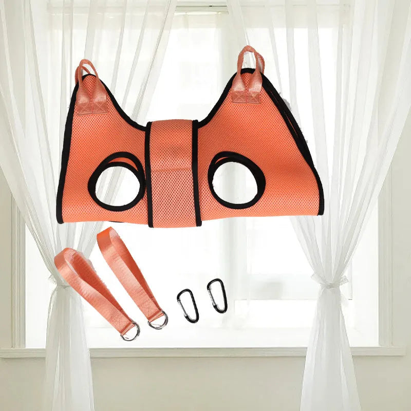 Cat grooming restraint bag hanging hammock in three sizes for nail trimming and bathing