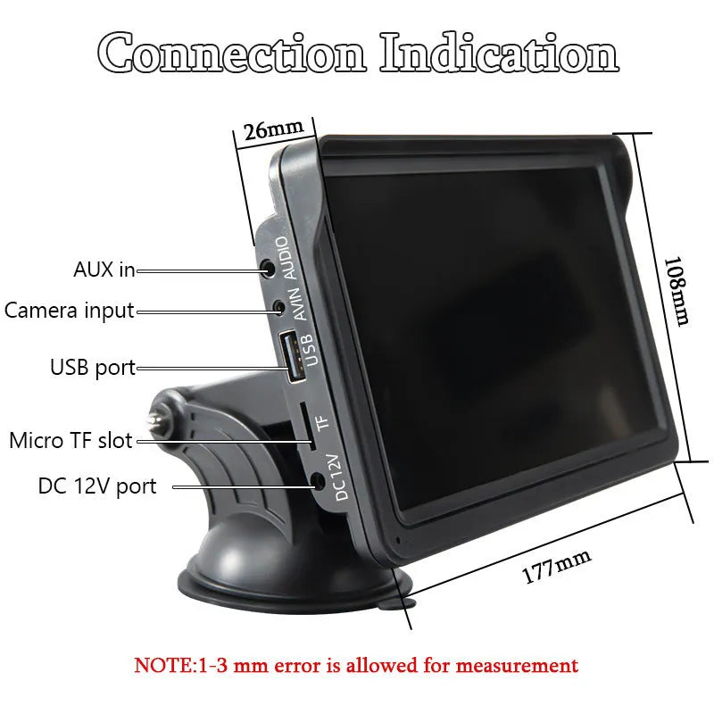 7-inch wireless CarPlay car display with HD screen mounted in vehicle dashboard