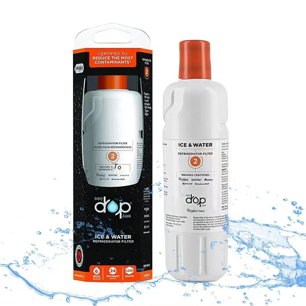 White refrigerator water filter element 230x80x70mm with coconut shell activated carbon for fridge dispenser