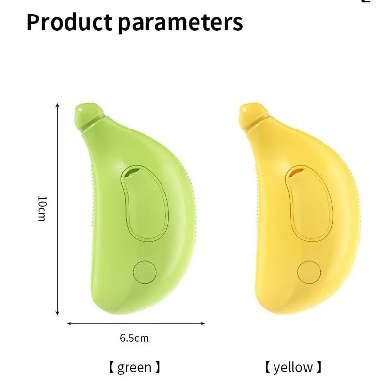 Rechargeable 3-in-1 cat steam brush with silicone construction and cat paw-shaped teeth
