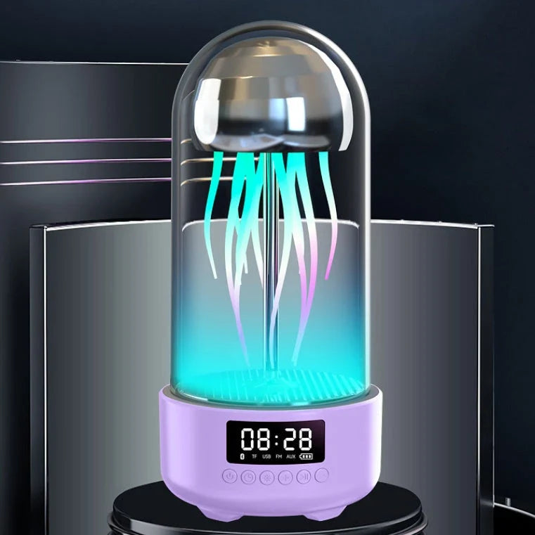 Enchanting Jellyfish Lamp with Bluetooth Speaker, Mesmerizing Lighting Effect, and Versatile Multifunction Display