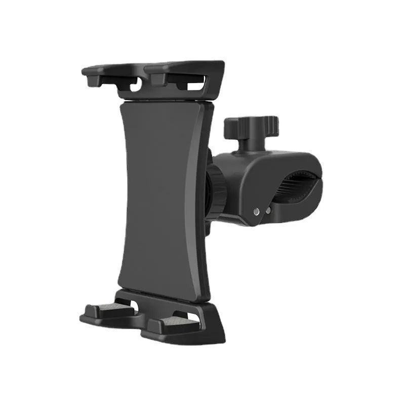 Black ABS plastic bicycle handlebar mount for smartphones and tablets