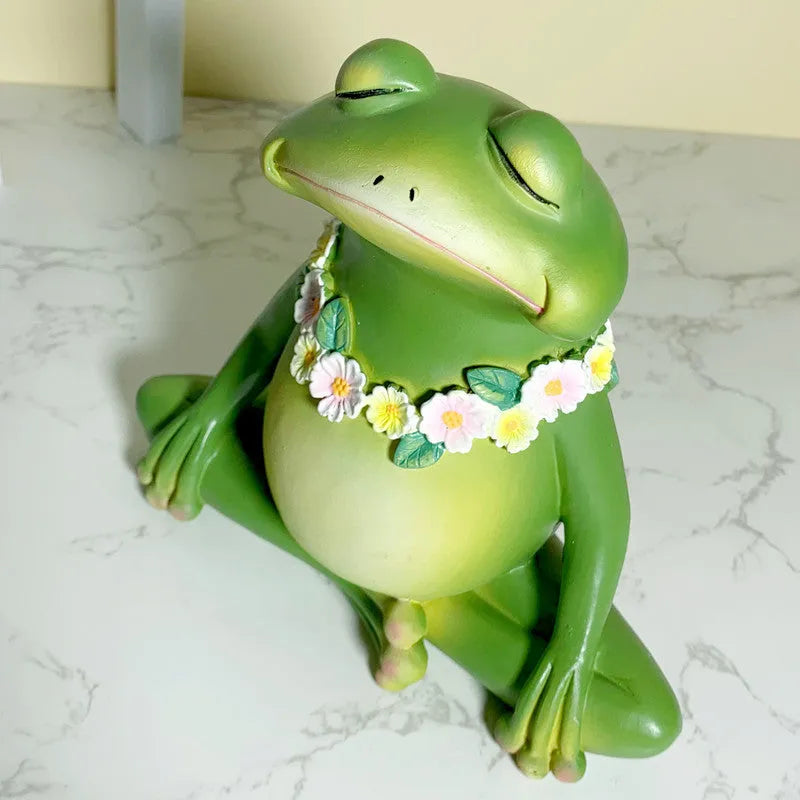 Magic Yoga Frog decoration ornament in RDW123 colour with European style design