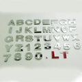 3D metal car bumper sticker letter in zinc alloy construction, approximately 2.5cm tall