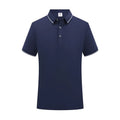 Short-sleeved asymmetric polo shirt for beauticians in pea green, shown on a hanger.