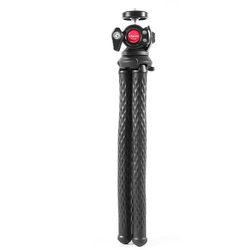 Black octopus mobile phone clip gimbal tripod set FT-01 with flexible legs and phone attachment